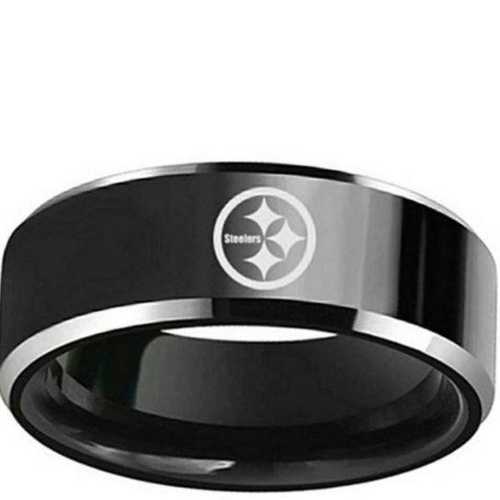 Pittsburgh Steelers Stainless Steel Band Ring